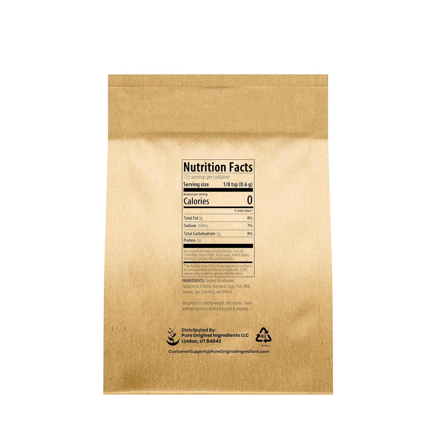 PURE Baking Soda Sodium Bicarbonate 1 lb