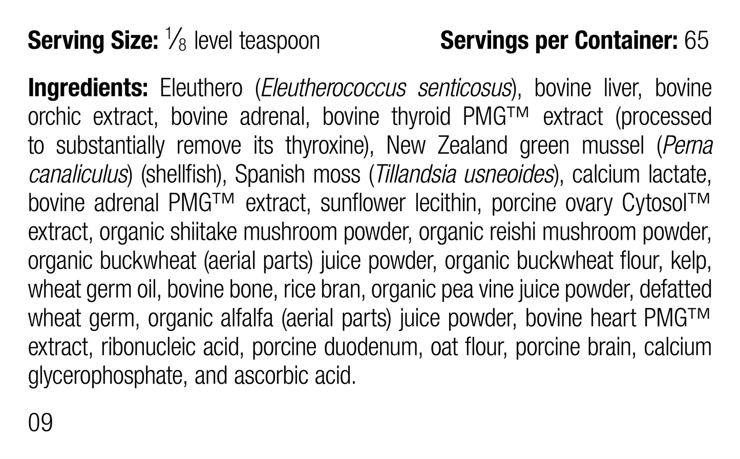 A1900 Canine Thyroid Support 25g