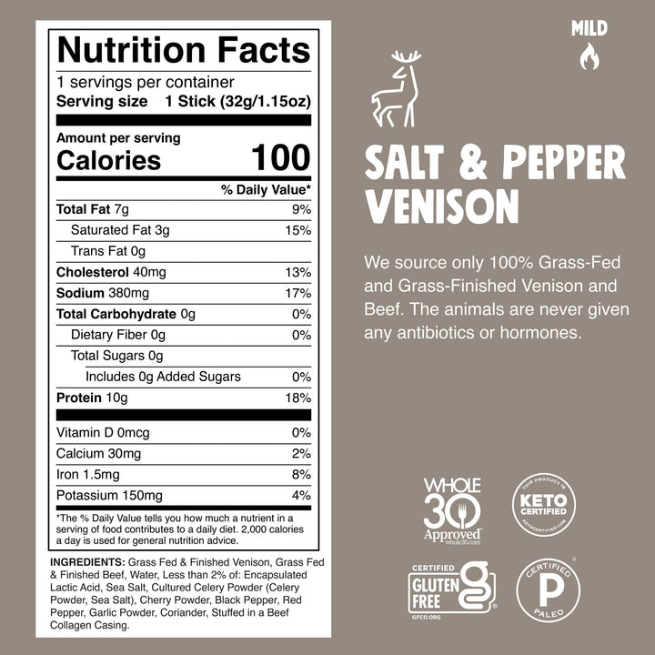 Salt & Pepper Venison Stick