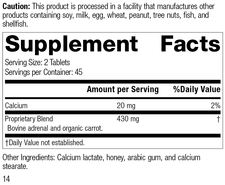 0850 Adrenal Desiccated 90T