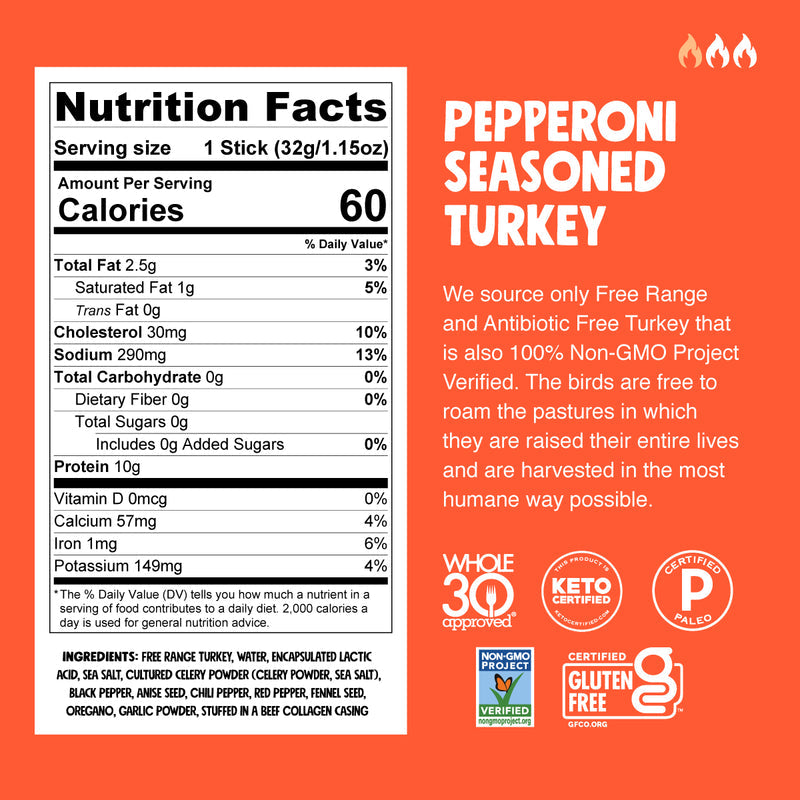 Pepperoni Seasoned Turkey Stick