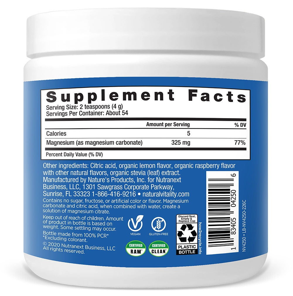 Natural Calm Raspberry-Lemon 8oz