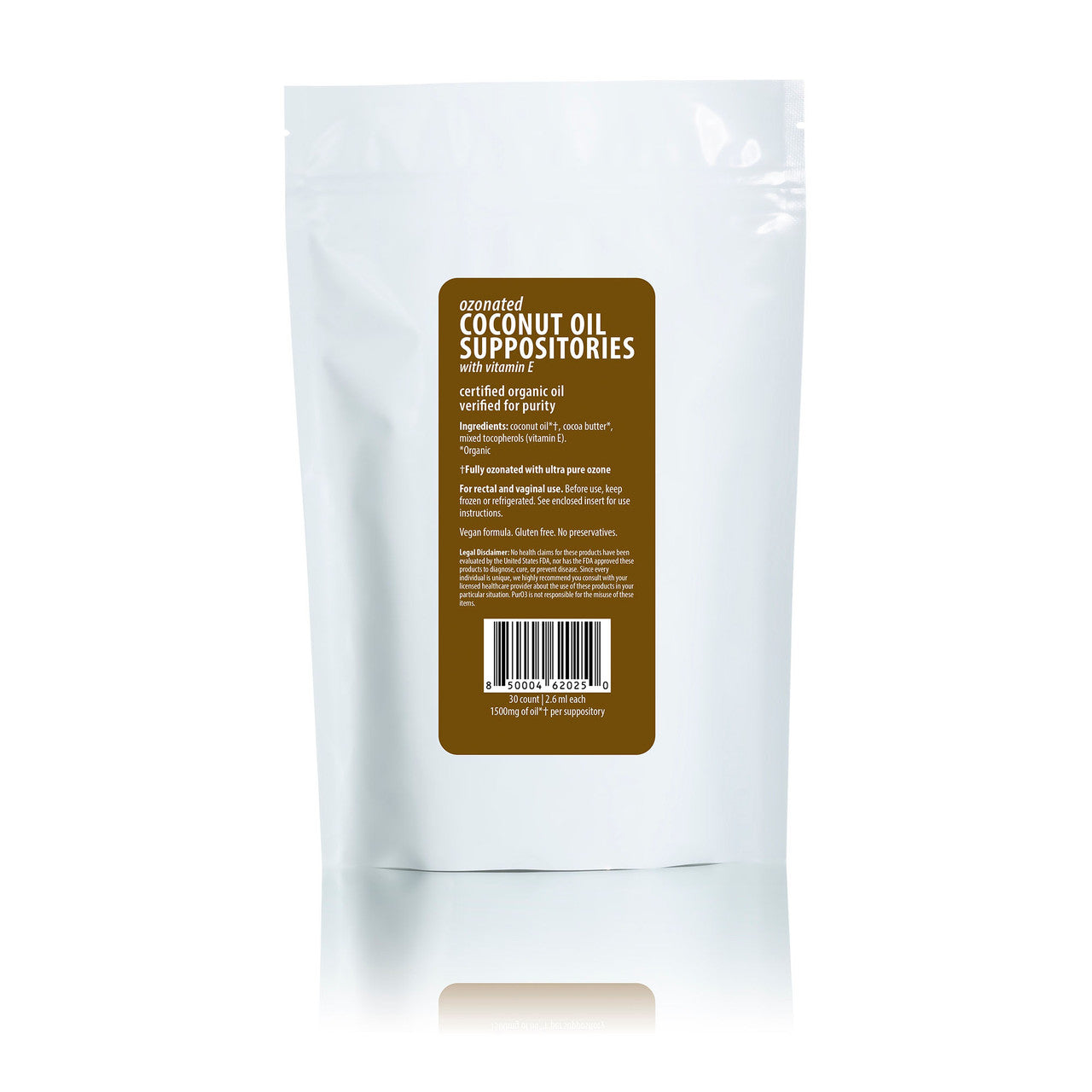 PurO3 Ozone Suppositories-Coconut with Vit E 30CT