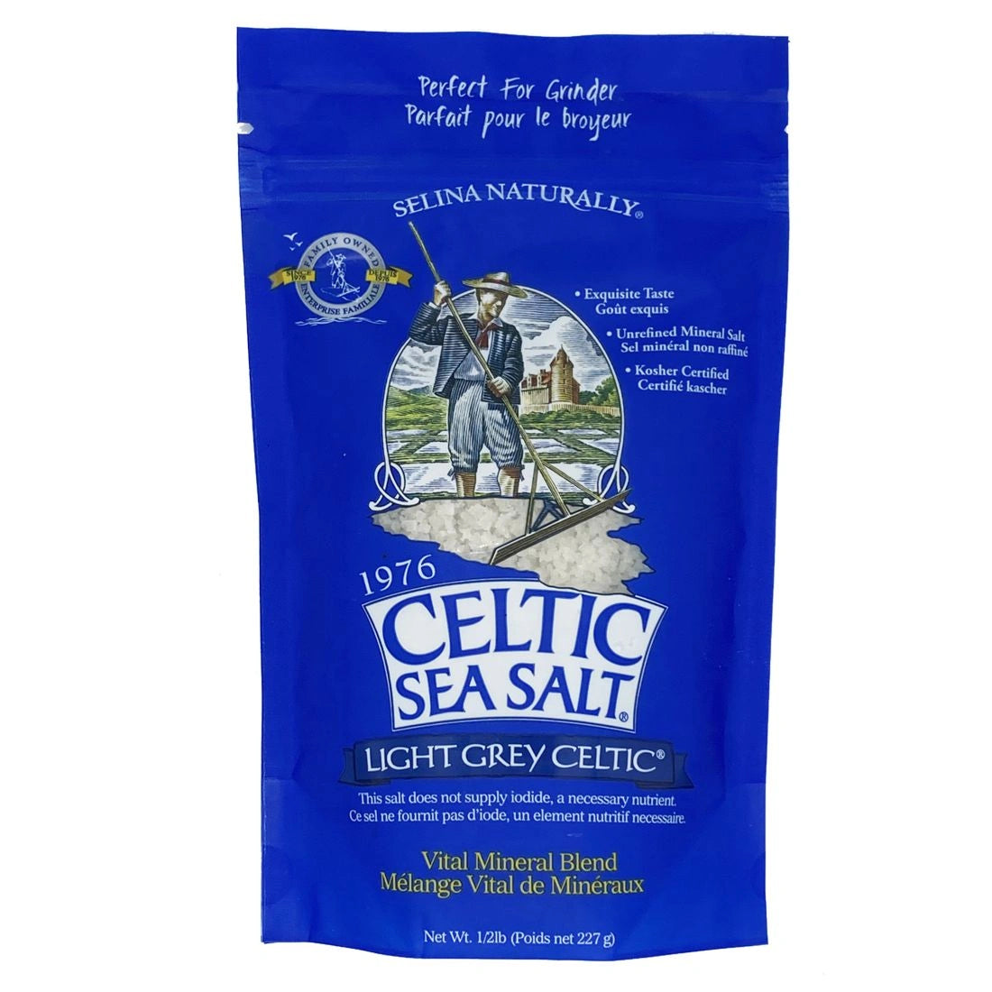 Celtic Sea Salt Light Grey Salt 8oz bag