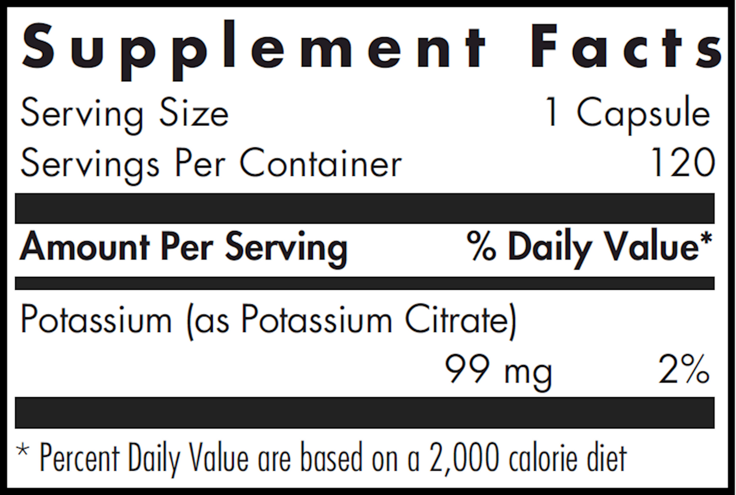 Potassium Citrate 99 mg 120C