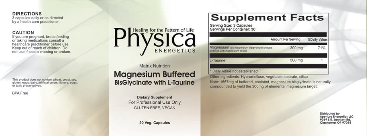 Magnesium Buffered BisGlycinate w L-Taurine 90C