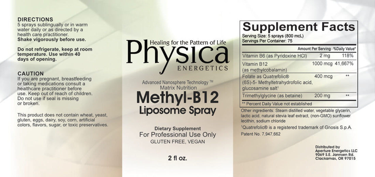 Methyl-B12 Liposome Spray 2oz