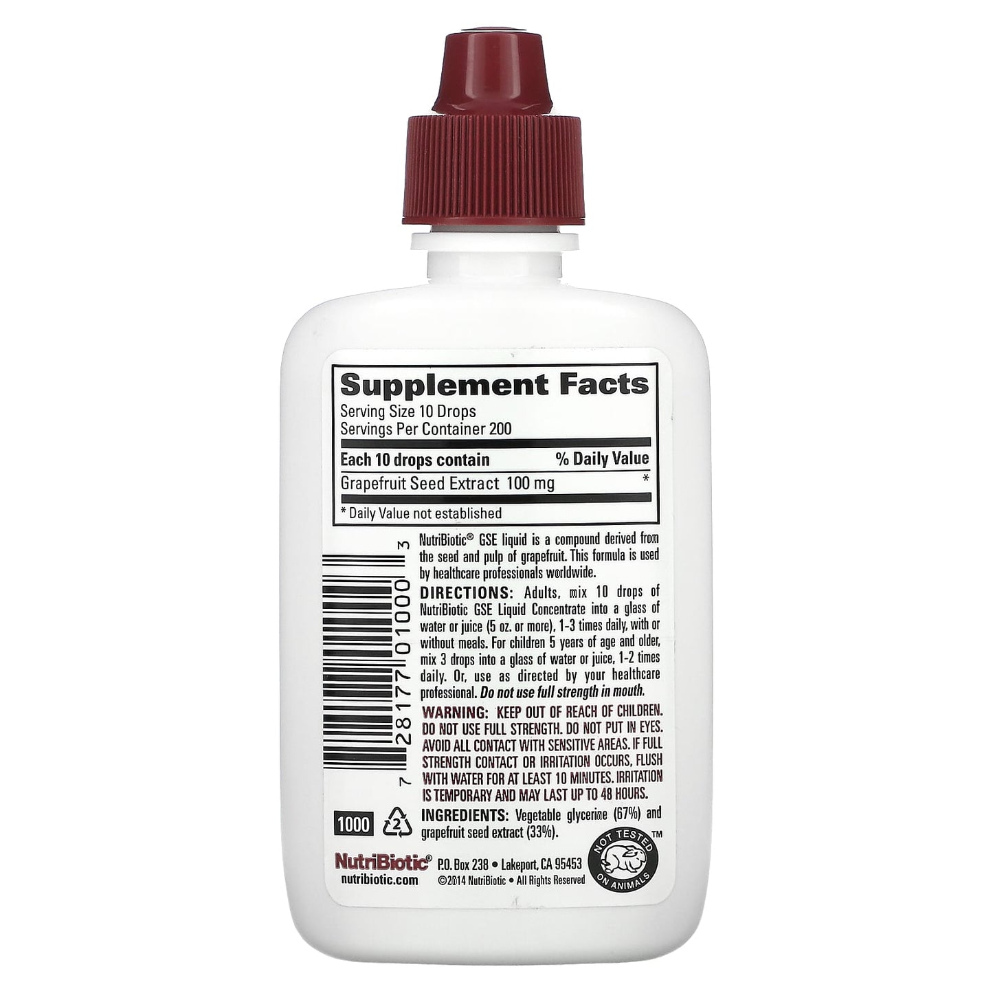 Grapefruit Seed Extract Liquid Concentrate 2 oz.