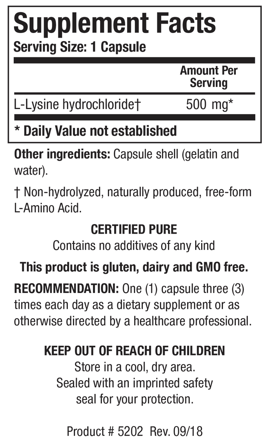 L-Lysine HCI 100C