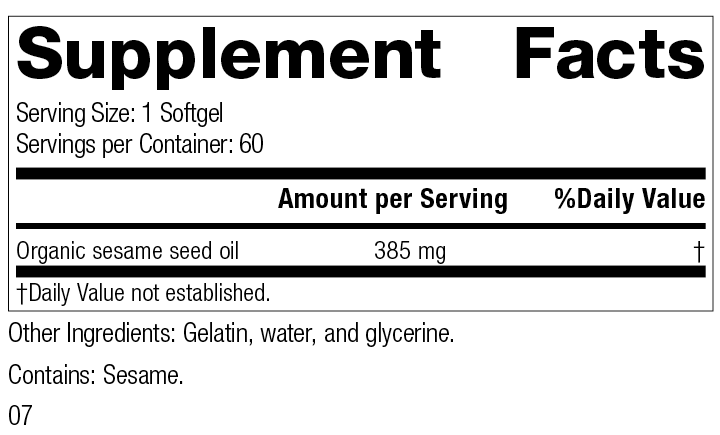 7400 Sesame Seed Oil 60P