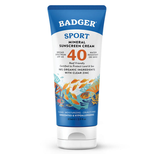 SPF 40 Sport Clear Zinc Sunscreen Cream 2.9oz